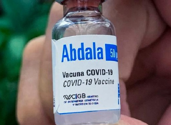 CUBA: Confirmaron que la vacuna Abdala contra el covid, tiene una eficacia de 92,28 %.
