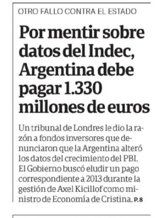 BUITRES Y LAS MENTIRAS DE CLARÍN. Cristina Kirchner publicó un tuit para desarmar otra falacia del gran diario, ¿argentino?