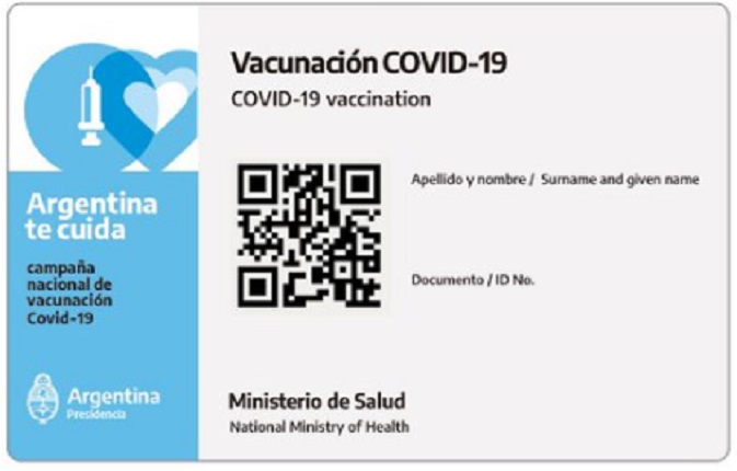 Desde hoy la credencial de vacunación digital de Mi Argentina será la acreditación internacional de vacunación contra COVID-19